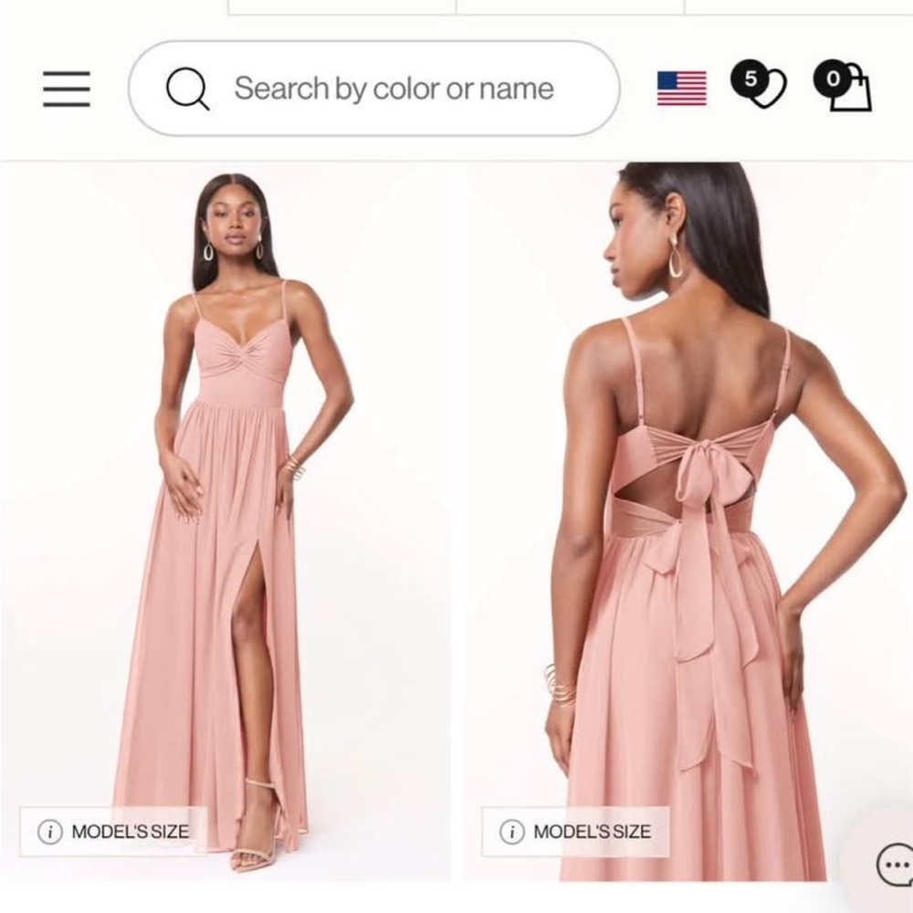Azazie Zeya A4 in Rosette - Bridesmaid Spaghetti Strap Dress
